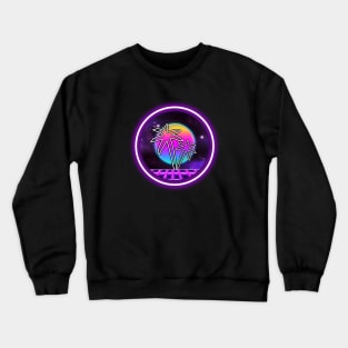 Synthwave Palm Trees Crewneck Sweatshirt